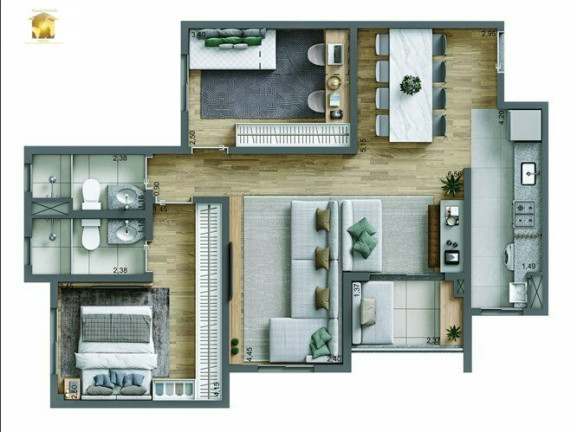 Imagem Apartamento com 2 Quartos à Venda, 50 m² em Rudge Ramos - São Bernardo Do Campo