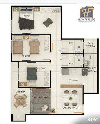 Imagem Apartamento com 3 Quartos à Venda, 89 m² em Jardim Oceania - João Pessoa Imagem Apartamento com 3 Quartos à Venda, 89 m² em Jardim Oceania - João Pessoa