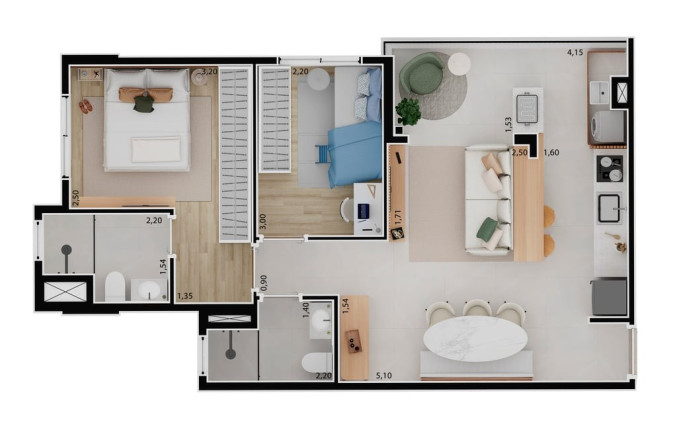 Imagem Apartamento com 2 Quartos à Venda, 51 m² em Vila Califórnia - São Paulo