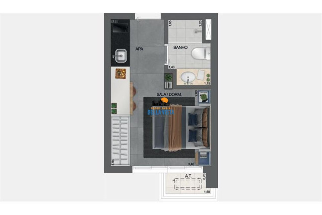 Imagem Apartamento com 1 Quarto à Venda, em Paraíso - São Paulo Imagem Apartamento com 1 Quarto à Venda, em Paraíso - São Paulo