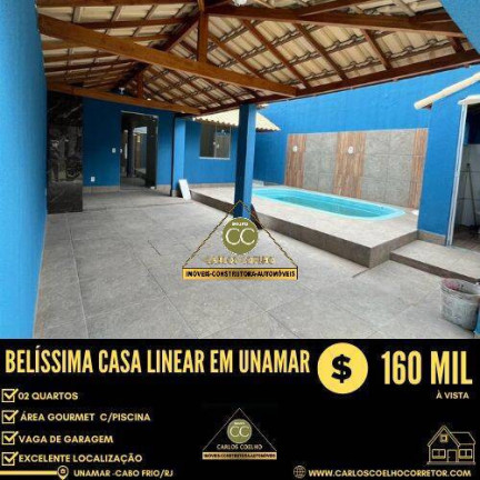 Casa com 2 Quartos à Venda,  em Nova Califórnia (tamoios) - Cabo Frio