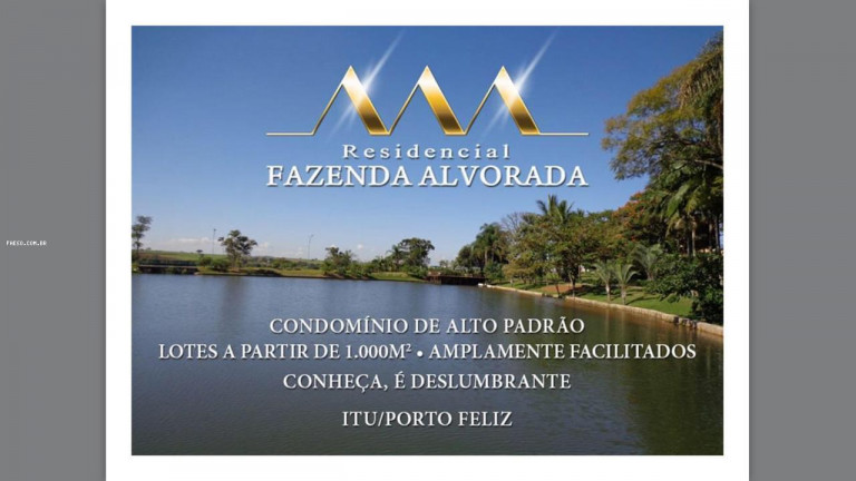 Terreno à Venda, 1.000 m² em Porto Feliz