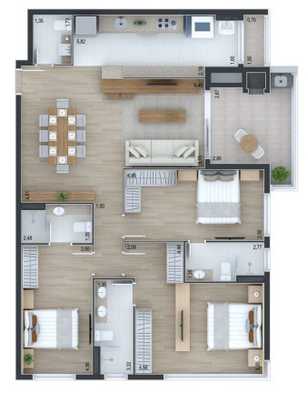 Imagem Apartamento com 2 Quartos à Venda, 116 m² em Ahú - Curitiba Imagem Apartamento com 2 Quartos à Venda, 116 m² em Ahú - Curitiba