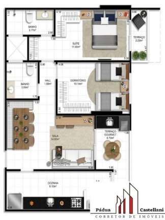 Imagem Apartamento com 3 Quartos à Venda, 100 m² em Ocian - Praia Grande