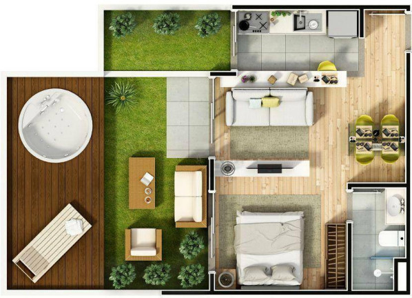 Imagem Apartamento com 1 Quarto à Venda, 65 m² em Parque Campolim - Sorocaba