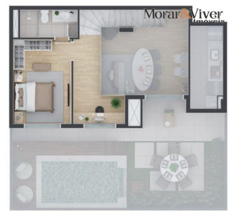 Imagem Imóvel com 1 Quarto à Venda, 28 m² em Portão - Curitiba