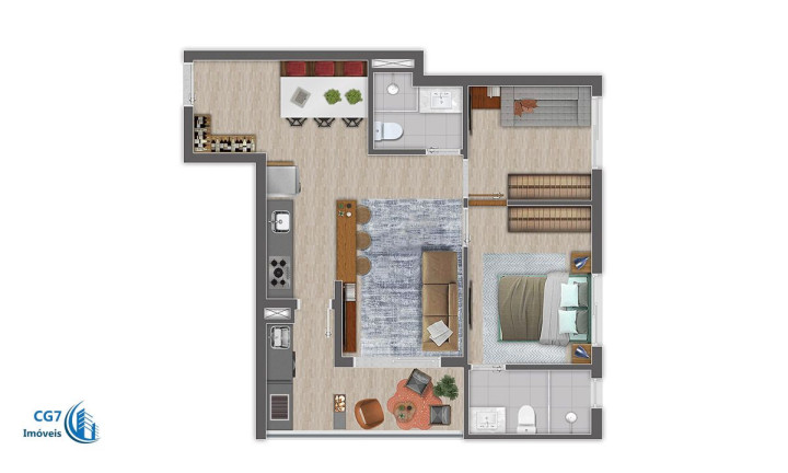 Apartamento com 2 Quartos à Venda, 57 m² em Tamboré - Barueri