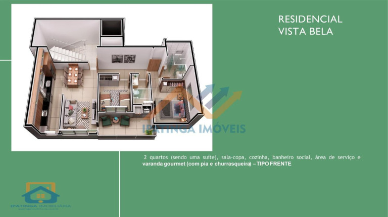 Imagem Apartamento com 2 Quartos à Venda, 75 m² em Bethânia - Ipatinga