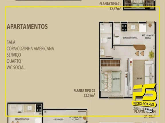 Imagem Apartamento com 1 Quarto à Venda, 31 m² em Tambaú - João Pessoa