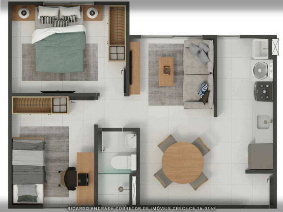 Imagem Apartamento com 2 Quartos à Venda, 40 m² em Itambé - Caucaia Imagem Apartamento com 2 Quartos à Venda, 40 m² em Itambé - Caucaia