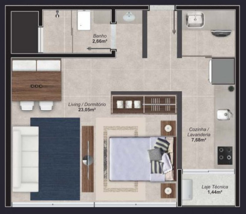 Imagem Apartamento com 1 Quarto à Venda, 41 m² em São Francisco De Assis - Camboriú