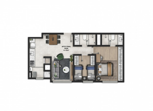 Imagem Apartamento com 3 Quartos à Venda, 78 m² em Centro - Novo Hamburgo Imagem Apartamento com 3 Quartos à Venda, 78 m² em Centro - Novo Hamburgo