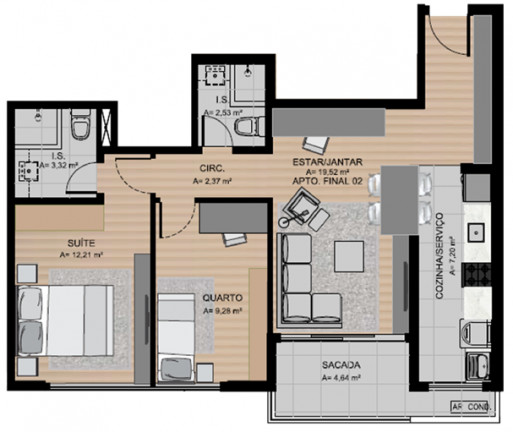 Imagem Apartamento com 2 Quartos à Venda, 61 m² em Bigorrilho - Curitiba Imagem Apartamento com 2 Quartos à Venda, 61 m² em Bigorrilho - Curitiba