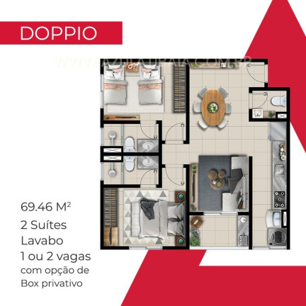Imagem Apartamento com 2 Quartos à Venda, 64 m² em Atibaia Jardim - Atibaia