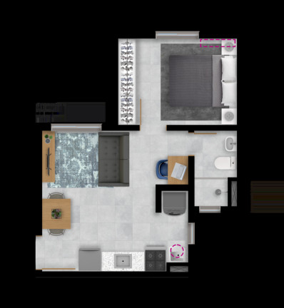 Imagem Imóvel com 1 Quarto à Venda, 23 m² em Hípica - Porto Alegre