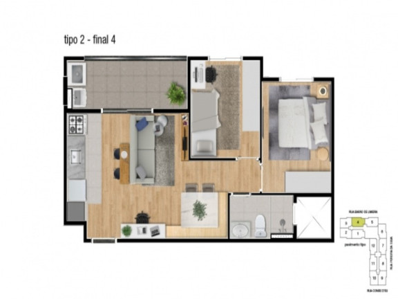 Imagem Imóvel com 2 Quartos à Venda, 46 m² em Vila Pires - Santo André Imagem Imóvel com 2 Quartos à Venda, 46 m² em Vila Pires - Santo André