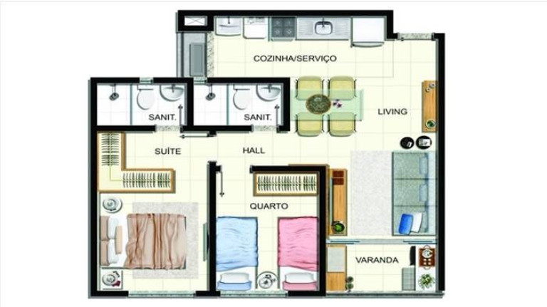 Imagem Apartamento com 2 Quartos à Venda, 54 m² em Imbuí - Salvador