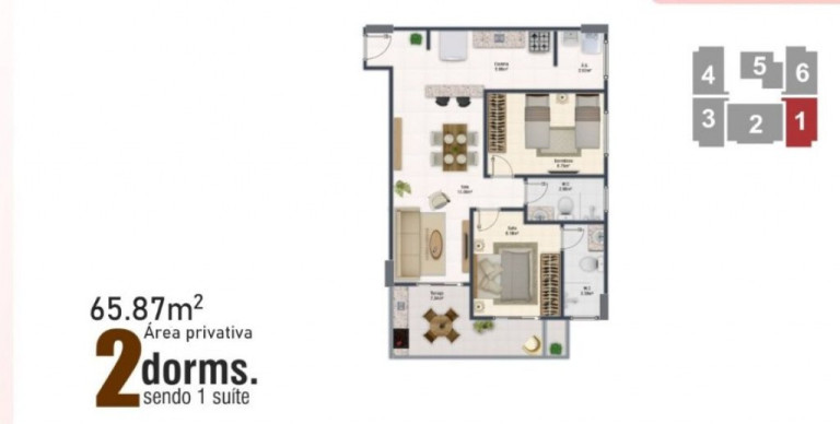 Imagem Apartamento com 2 Quartos à Venda, 65 m² em Ocian - Praia Grande Imagem Apartamento com 2 Quartos à Venda, 65 m² em Ocian - Praia Grande