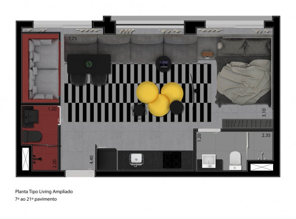 Imagem Apartamento com 1 Quarto à Venda, 66 m² em Perdizes - São Paulo