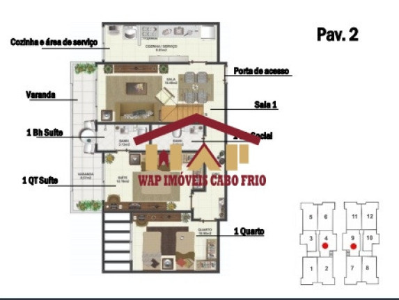 Imagem Apartamento com 1 Quarto à Venda,  em Palmeiras - Cabo Frio