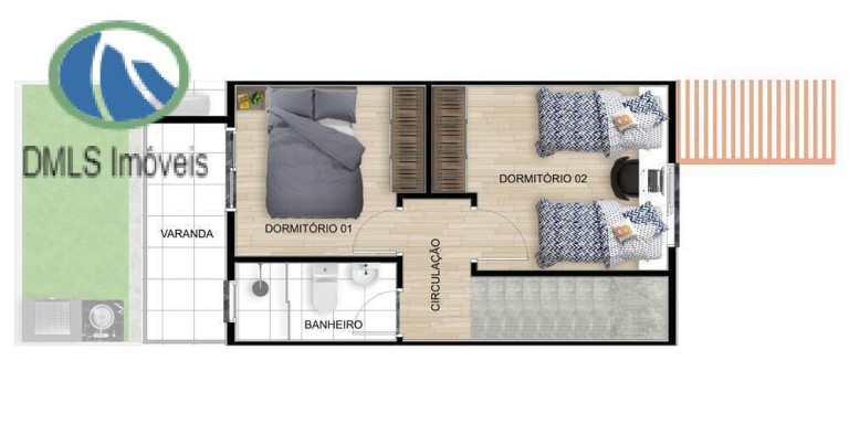 Imagem Casa com 2 Quartos à Venda, 60 m² em Jardim Sandra - Cotia