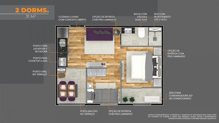 Imagem Cobertura com 2 Quartos à Venda, 31 m² em São Miguel - São Paulo