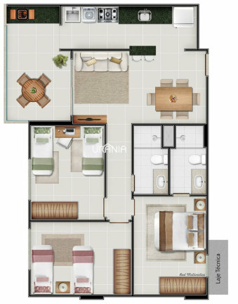Imagem Apartamento com 3 Quartos à Venda, 60 m² em Itaparica - Vila Velha Imagem Apartamento com 3 Quartos à Venda, 60 m² em Itaparica - Vila Velha