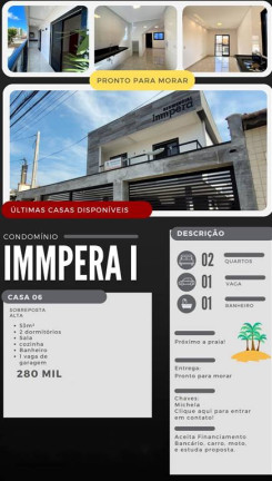Imagem Casa com 2 Quartos à Venda, 53 m² em Guilhermina - Praia Grande