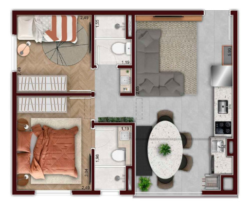 Imagem Apartamento com 2 Quartos à Venda, 49 m² em Mooca - São Paulo