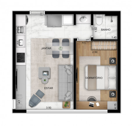 Imagem Studio com 1 Quarto à Venda, 25 m² em Vila Mariana - São Paulo