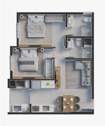 Imagem Apartamento com 2 Quartos à Venda, 56 m² em Praia Brava - Itajaí Imagem Apartamento com 2 Quartos à Venda, 56 m² em Praia Brava - Itajaí