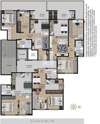 Imagem Apartamento com 2 Quartos à Venda, 61 m² em Centro - Caxias Do Sul