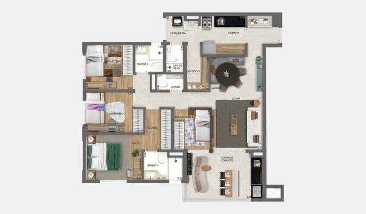 Imagem Apartamento com 4 Quartos à Venda, 151 m² em City América - São Paulo Imagem Apartamento com 4 Quartos à Venda, 151 m² em City América - São Paulo