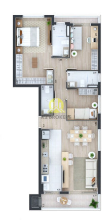 Apartamento com 3 Quartos à Venda, 99 m² em Cabral - Curitiba