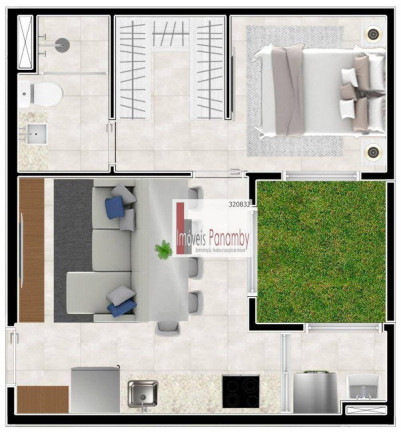 Imagem Apartamento com 1 Quarto à Venda, 30 m² em Jardim Trussardi - São Paulo
