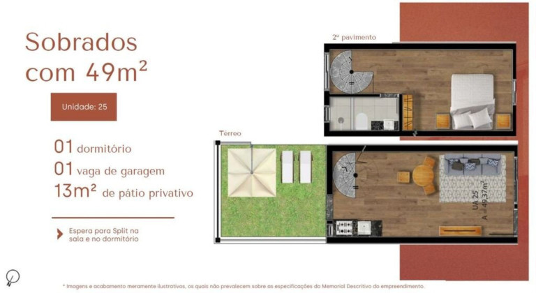 Imagem Casa com 1 Quarto à Venda, em Santa Tereza - Porto Alegre Imagem Casa com 1 Quarto à Venda, em Santa Tereza - Porto Alegre