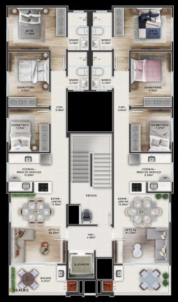 Imagem Apartamento com 3 Quartos à Venda, 113 m² em Praia Grande - Governador Celso Ramos Imagem Apartamento com 3 Quartos à Venda, 113 m² em Praia Grande - Governador Celso Ramos