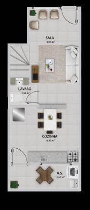 Imagem Sobrado com 2 Quartos à Venda, 55 m² em Boqueirao - Praia Grande