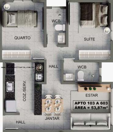 Imagem Apartamento com 2 Quartos à Venda, 53 m² em Bessa - João Pessoa Imagem Apartamento com 2 Quartos à Venda, 53 m² em Bessa - João Pessoa