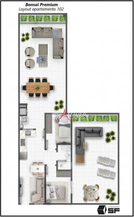 Imagem Apartamento com 2 Quartos à Venda, 47 m² em Centro - Cascavel