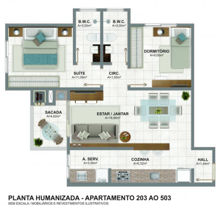 Imagem Apartamento com 3 Quartos à Venda, 69 m²