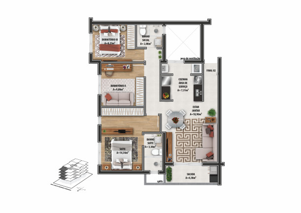 Imagem Apartamento com 2 Quartos à Venda, 69 m² em Rio Branco - Novo Hamburgo Imagem Apartamento com 2 Quartos à Venda, 69 m² em Rio Branco - Novo Hamburgo