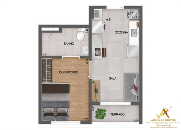 Imagem Apartamento com 1 Quarto à Venda, 27 m² em Planalto Paulista - Sao Paulo