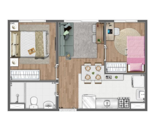 Imagem Apartamento com 2 Quartos à Venda, 34 m² em Parque Dom João Néri - São Paulo
