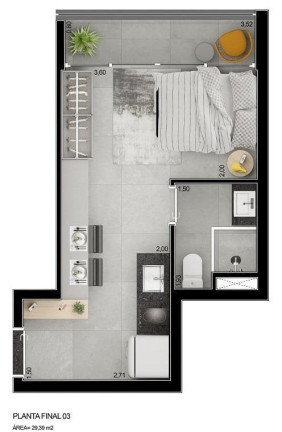 Imagem Imóvel com 2 Quartos à Venda, 46 m² em Vila Mariana - São Paulo