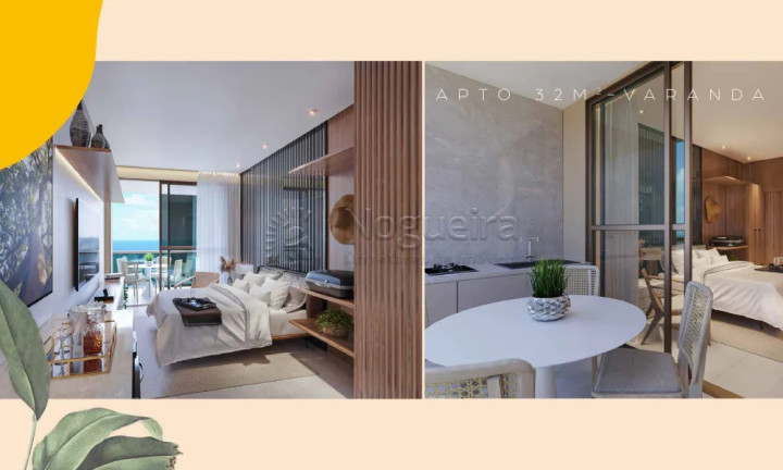 Apartamento com 1 Quarto à Venda, 32 m² em Cupe - Ipojuca