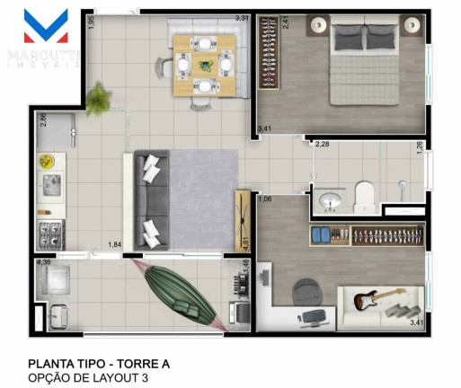 Imagem Apartamento com 2 Quartos à Venda, 52 m² em Catharina Zanaga - Americana Imagem Apartamento com 2 Quartos à Venda, 52 m² em Catharina Zanaga - Americana