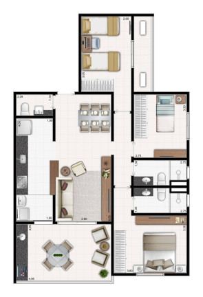 Imagem Apartamento com 3 Quartos à Venda, 105 m² em Vila Alzira - Guarujá Imagem Apartamento com 3 Quartos à Venda, 105 m² em Vila Alzira - Guarujá