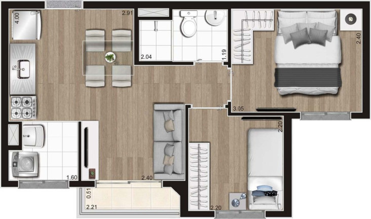 Imagem Apartamento com 1 Quarto à Venda, 30 m² em Vila Leopoldina - São Paulo