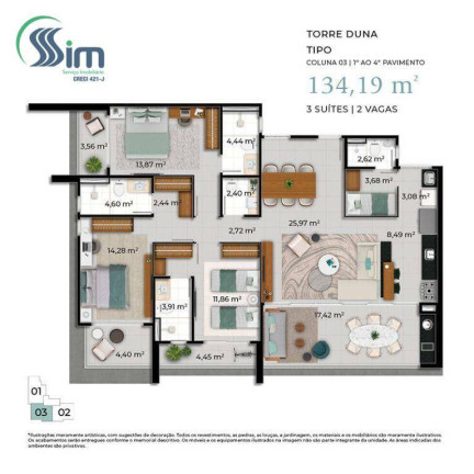 Imagem Apartamento com 3 Quartos à Venda, 124 m² em Porto Das Dunas - Aquiraz Imagem Apartamento com 3 Quartos à Venda, 124 m² em Porto Das Dunas - Aquiraz